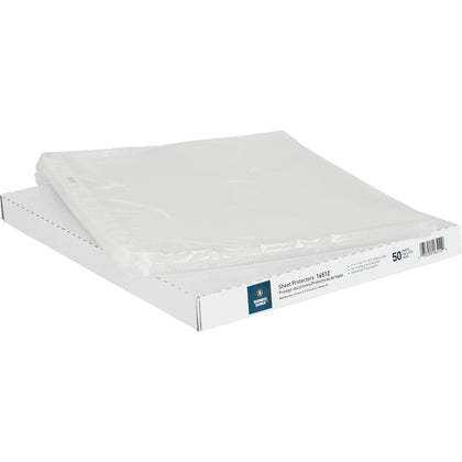 Business Source Sheet Protectors: 3.3 mil Thickness Letter Size Top Loading Clear - 50/Box - Protectors