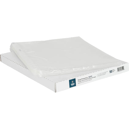 Business Source Sheet Protectors: 3.3 mil Thickness Letter Size Top Loading Clear - 50/Box - Protectors