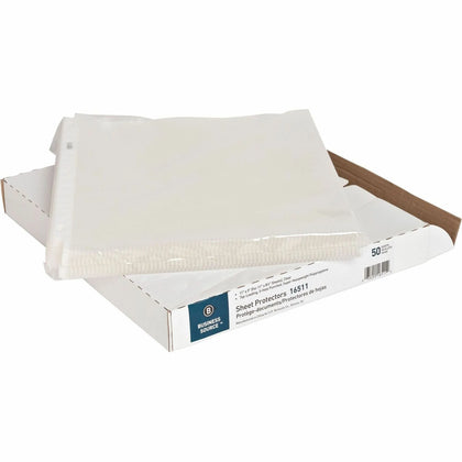 Business Source Sheet Protectors: 5 mil Thickness Letter Size Top Loading - 50/Box - Protectors