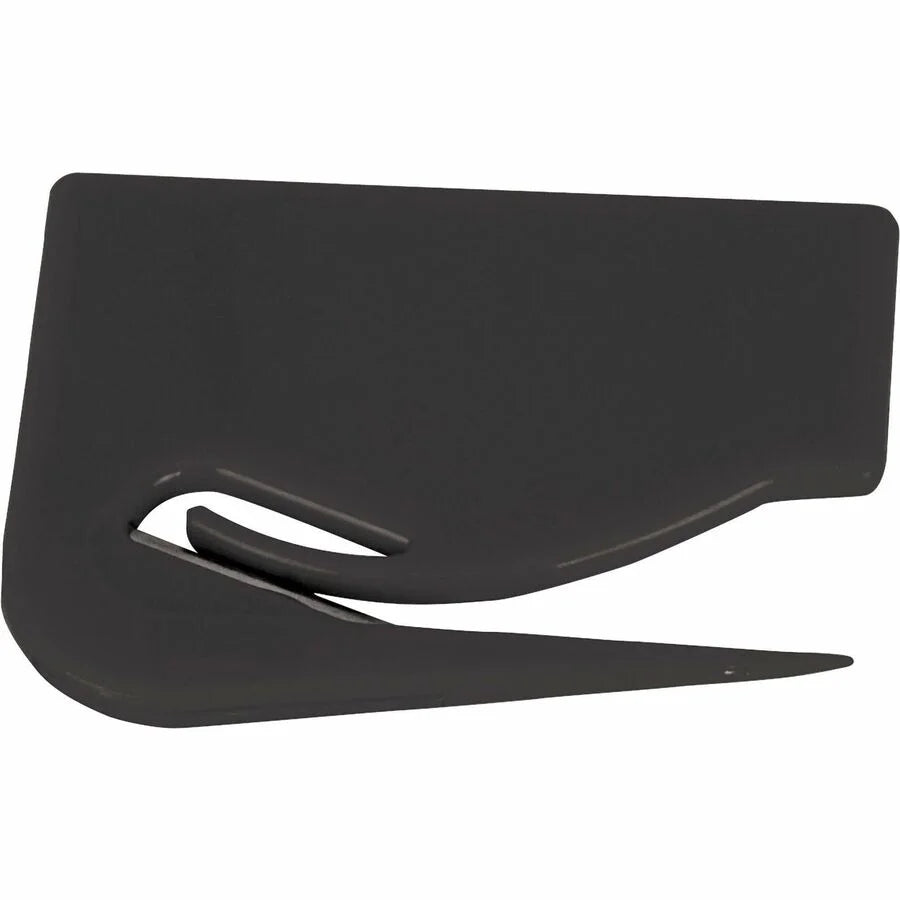 Business Source Slide Letter Opener: Handheld Black - Comfortable & Compact - Mailroom Equipment Supplies