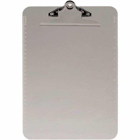 Business Source Spring Clip Plastic Clipboard - Front