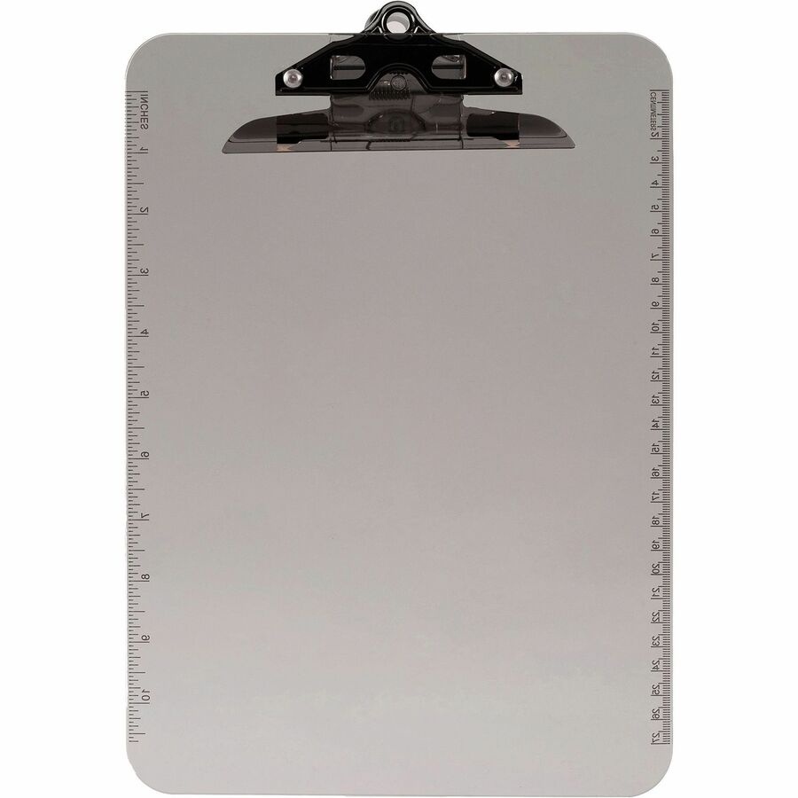 Business Source Spring Clip Plastic Clipboard - Rear