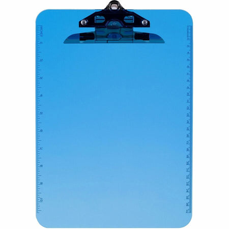 Business Source Spring Clip Plastic Clipboard - Rear