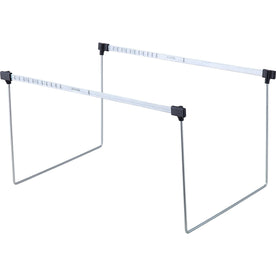 Business Source File Frame - Letter - 14’’ to 18’’ Long - Stainless Steel - Gray - 2 / Box - Hanging Folders &