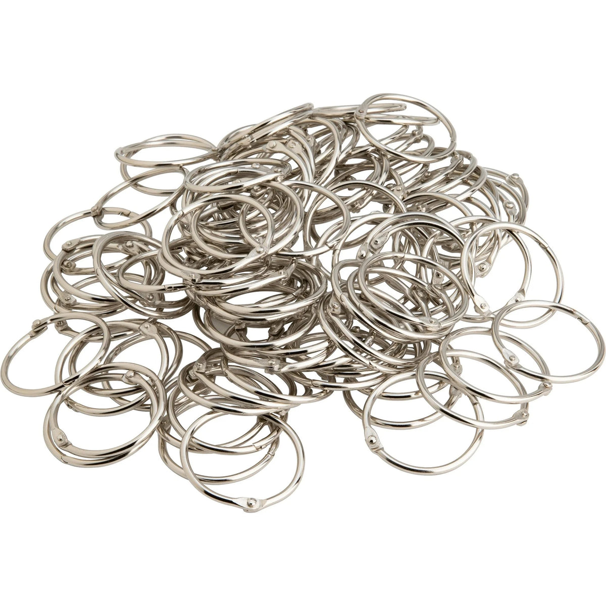 Business Source Standard Book Rings - 2’’ Diameter - Silver - Nickel Plated - Binder / Bulldog Clips
