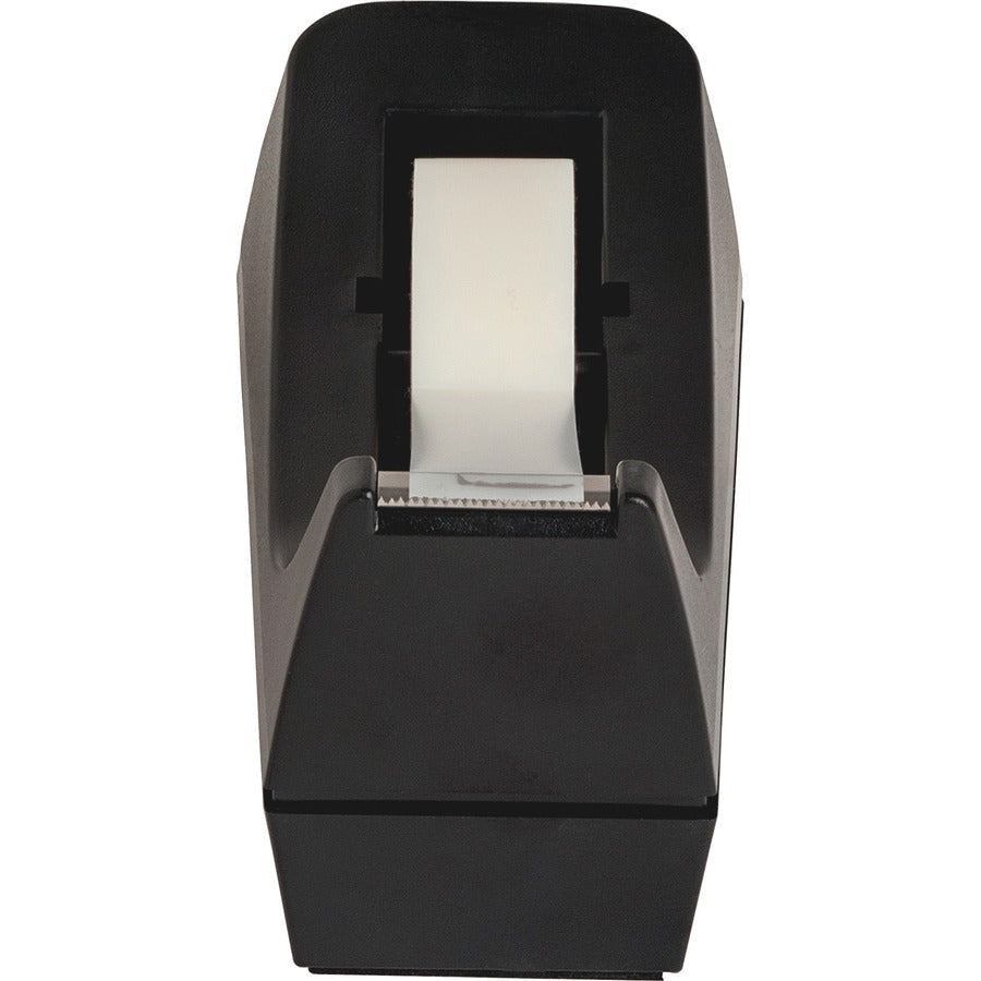 Business Source Standard Desktop Tape Dispenser - 1’’ Core - Non-skid Base - Plastic - Black - 1 Each - Dispensers