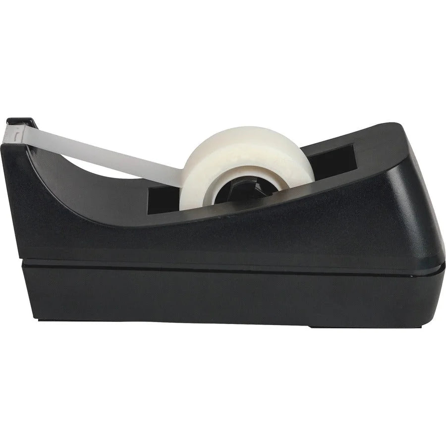 Business Source Standard Desktop Tape Dispenser - Non-skid Base 1’’ Core - Black - Dispensers