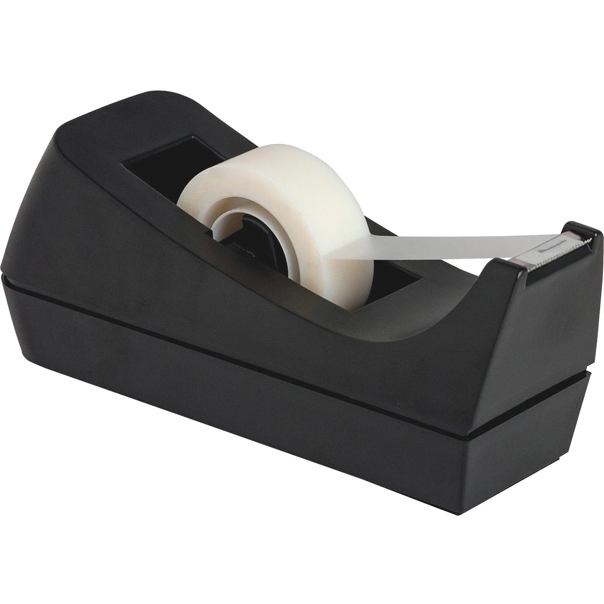 Business Source Standard Desktop Tape Dispenser - Non-skid Base 1’’ Core - Black - Dispensers