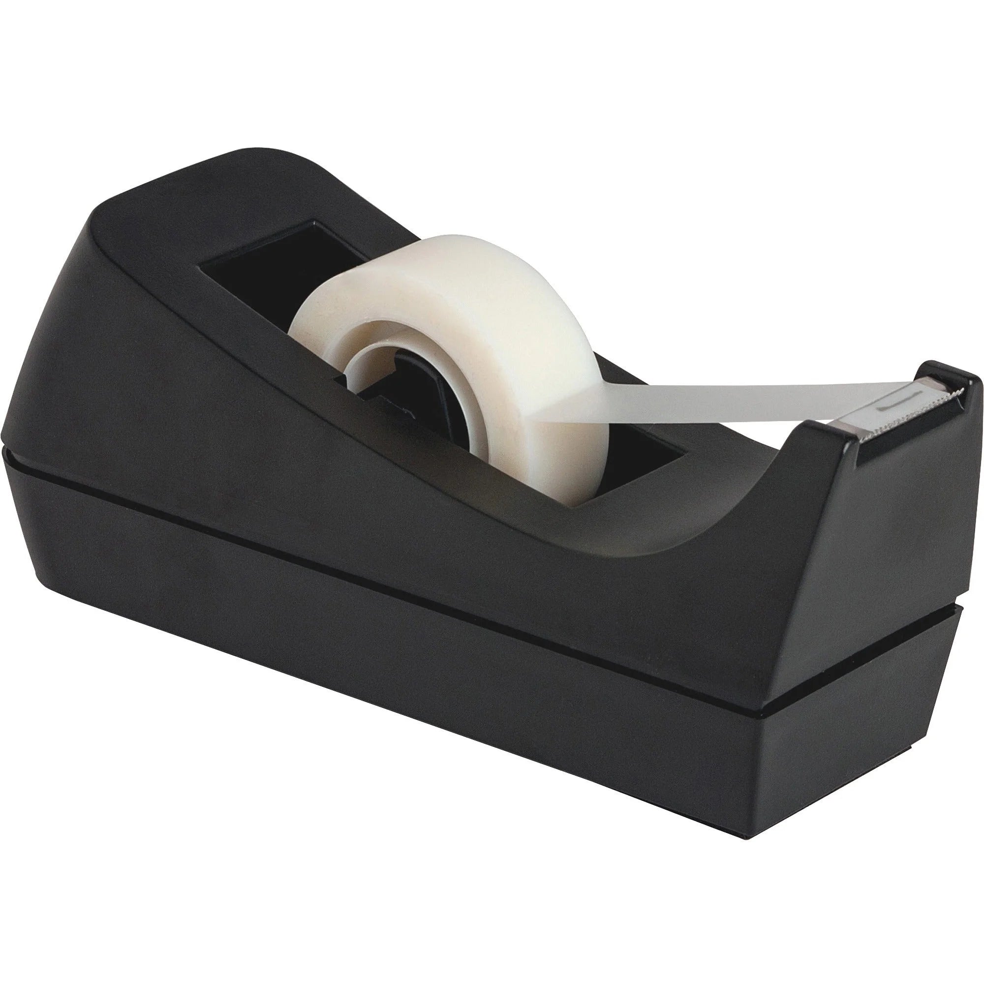 Business Source Standard Desktop Tape Dispenser - Non-skid Base 1’’ Core - Black - Dispensers