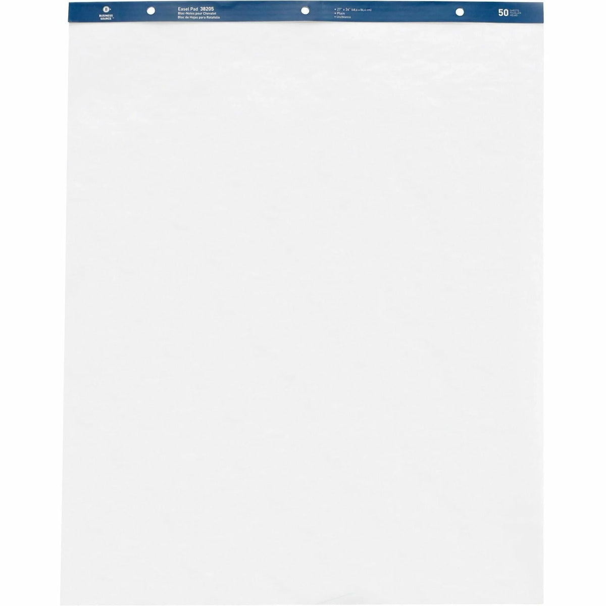 Business Source Standard Easel Pad - 50 Sheets 27’’ x 34’’ White Paper - Pads