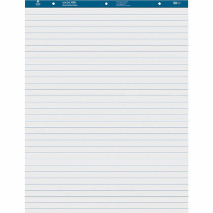 Business Source Standard Ruled Easel Pad - 50 Sheets - 27’’ x 34’’ - White Paper - Pads