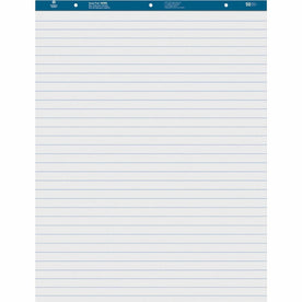 Business Source Standard Ruled Easel Pad - 50 Sheets - 27’’ x 34’’ - White Paper - Pads