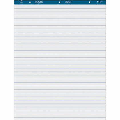 Business Source Standard Ruled Easel Pad - 50 Sheets - 27’’ x 34’’ - White Paper - Pads