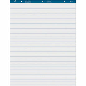 Business Source Standard Ruled Easel Pad - 50 Sheets - 27’’ x 34’’ - White Paper - Pads