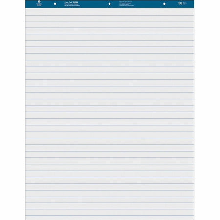 Business Source Standard Ruled Easel Pad - 50 Sheets - 27’’ x 34’’ - White Paper - Pads
