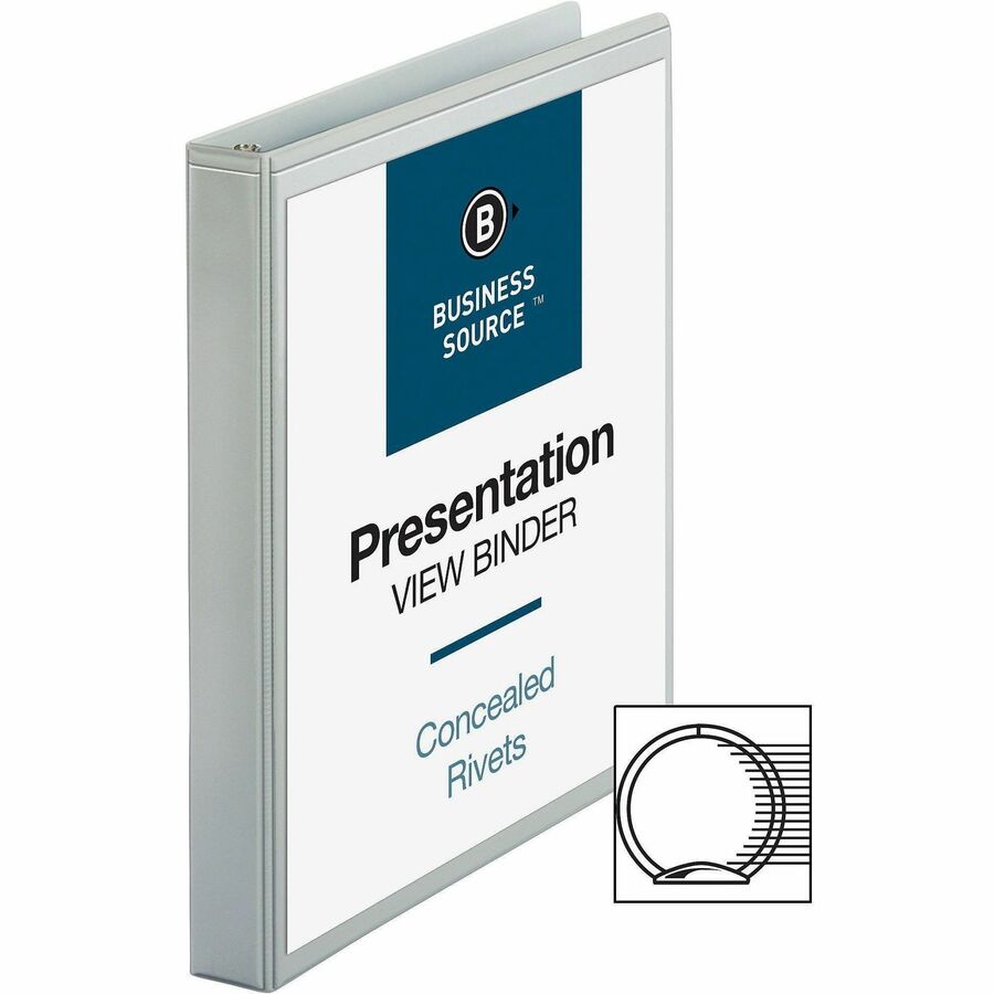 Business Source Standard View Round Ring Binders - Alternate-Image3