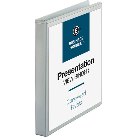 Business Source Standard View Round Ring Binders - Front