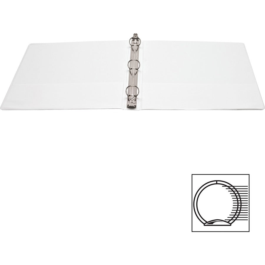 Business Source Standard View Round Ring Binders - Top