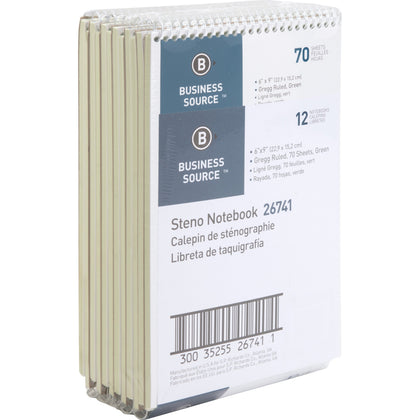 Business Source Steno Notebook: Wire Bound Gregg Ruled 70 Sheets - Notebooks