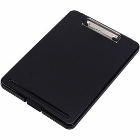 Business Source Storage Clipboard: 8 1/2’’ x 11’’ Plastic Clipboard - Black - Clipboards