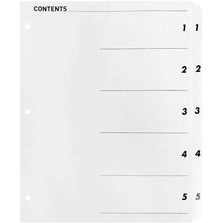 Business Source Table of Content Quick Index Dividers - Front