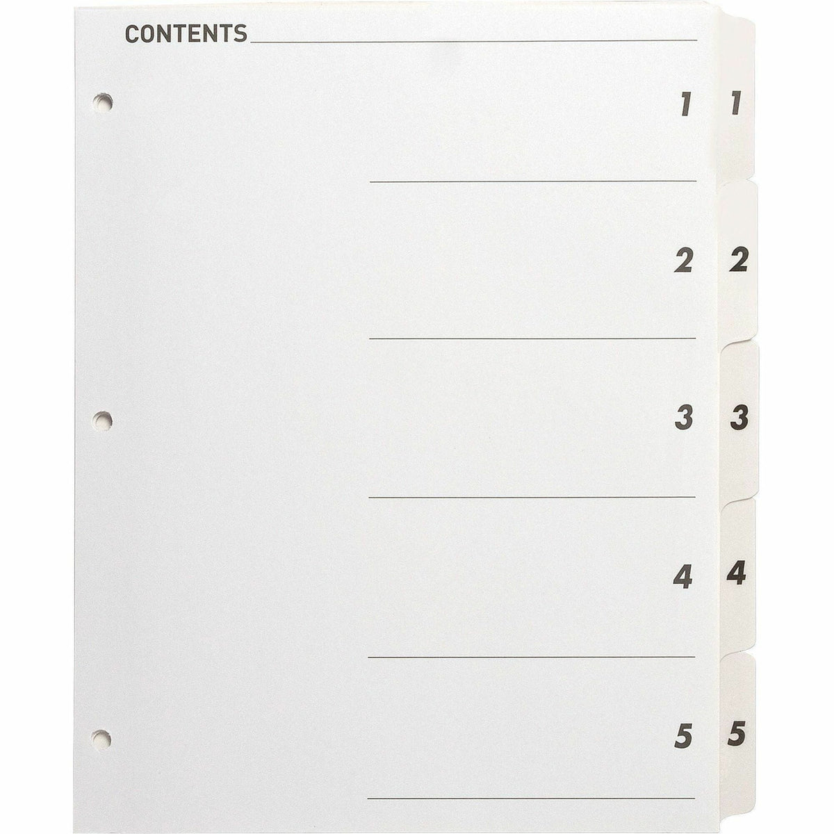 Business Source Table of Content Quick Index Dividers - 2000