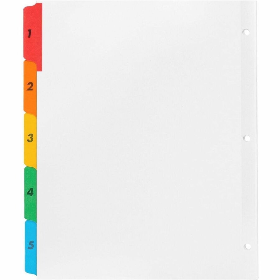 Business Source Table of Content Quick Index Dividers - Rear