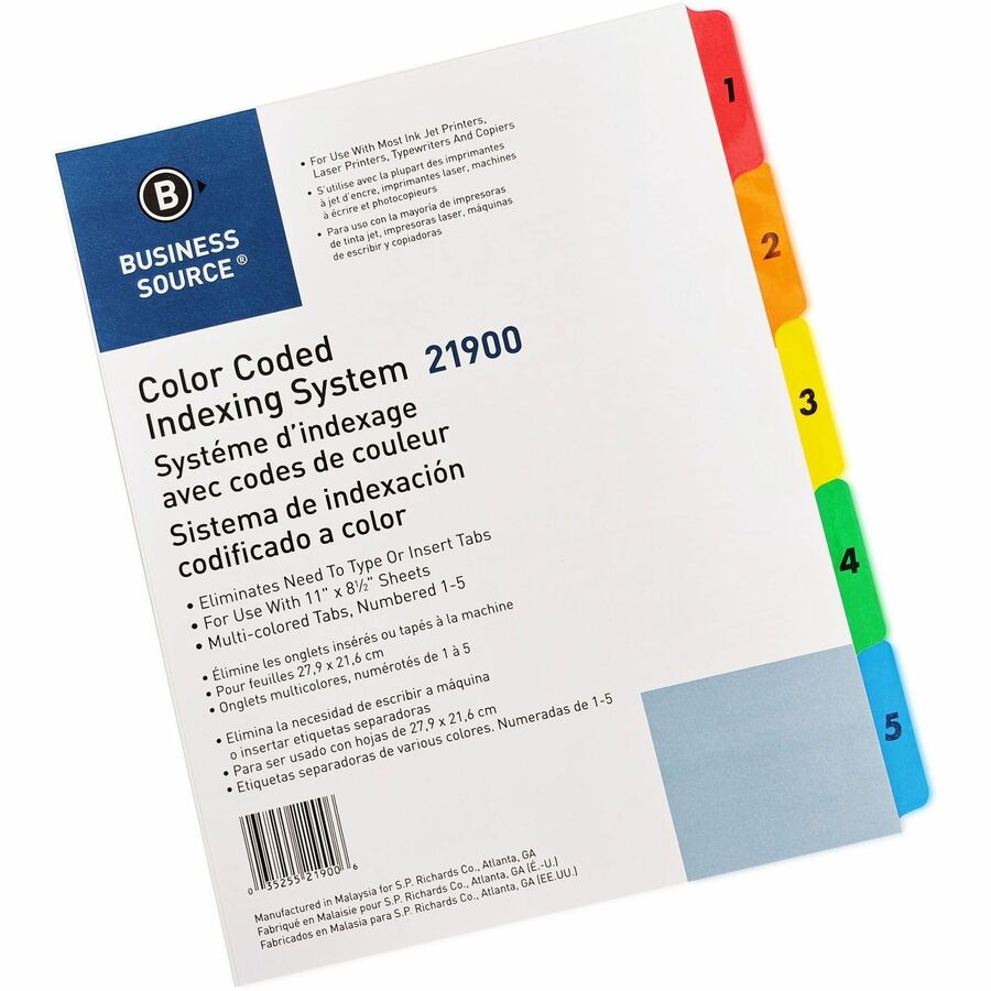 Business Source Table of Content Quick Index Dividers - Top