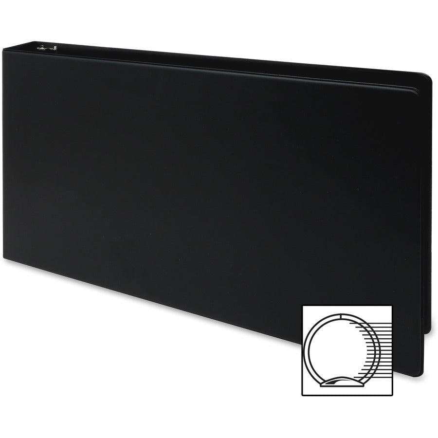 Business Source Tabloid-size Round Ring Reference Binder - Left