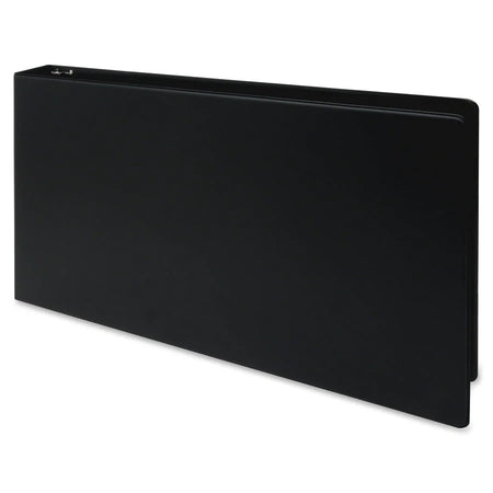 Business Source Tabloid-size Round Ring Reference Binder - Durable 2’’ Capacity - Black - Recycled - 11’’ x 17’’ - 1