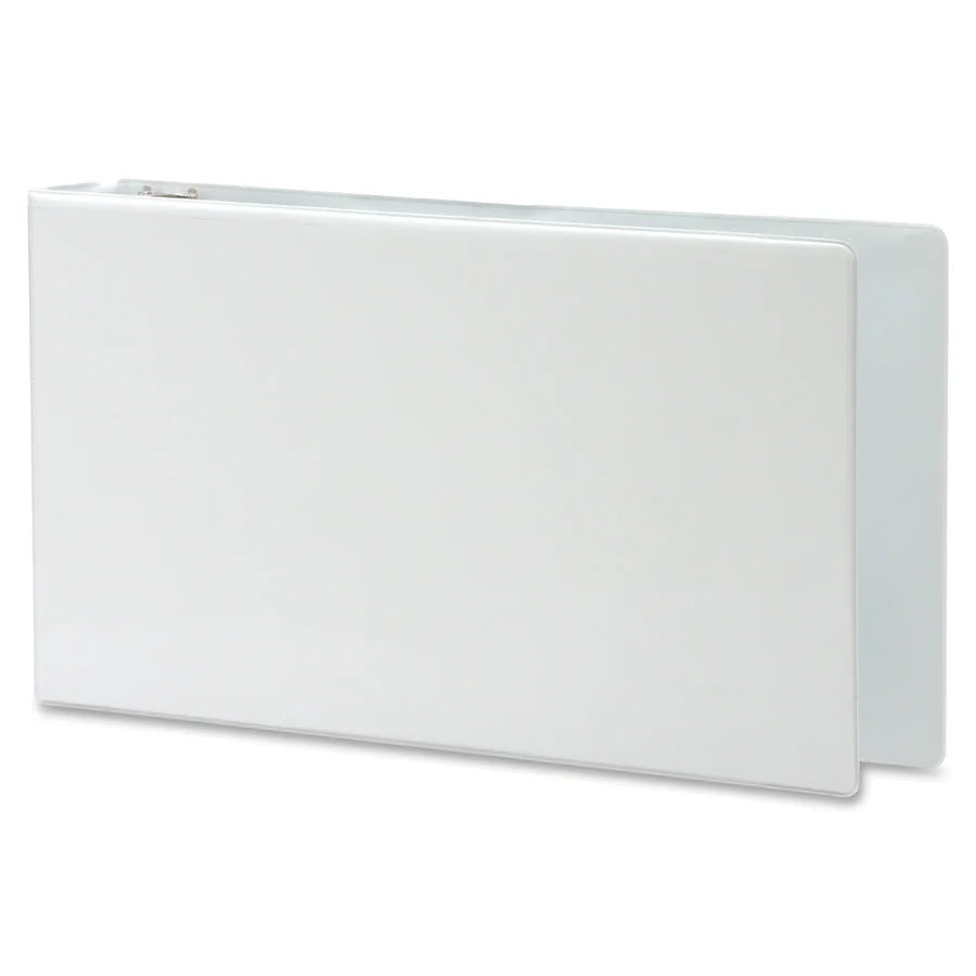 Business Source Tabloid-size Round Ring Reference Binder - Durable 2’’ Capacity White - Presentation / View Binders
