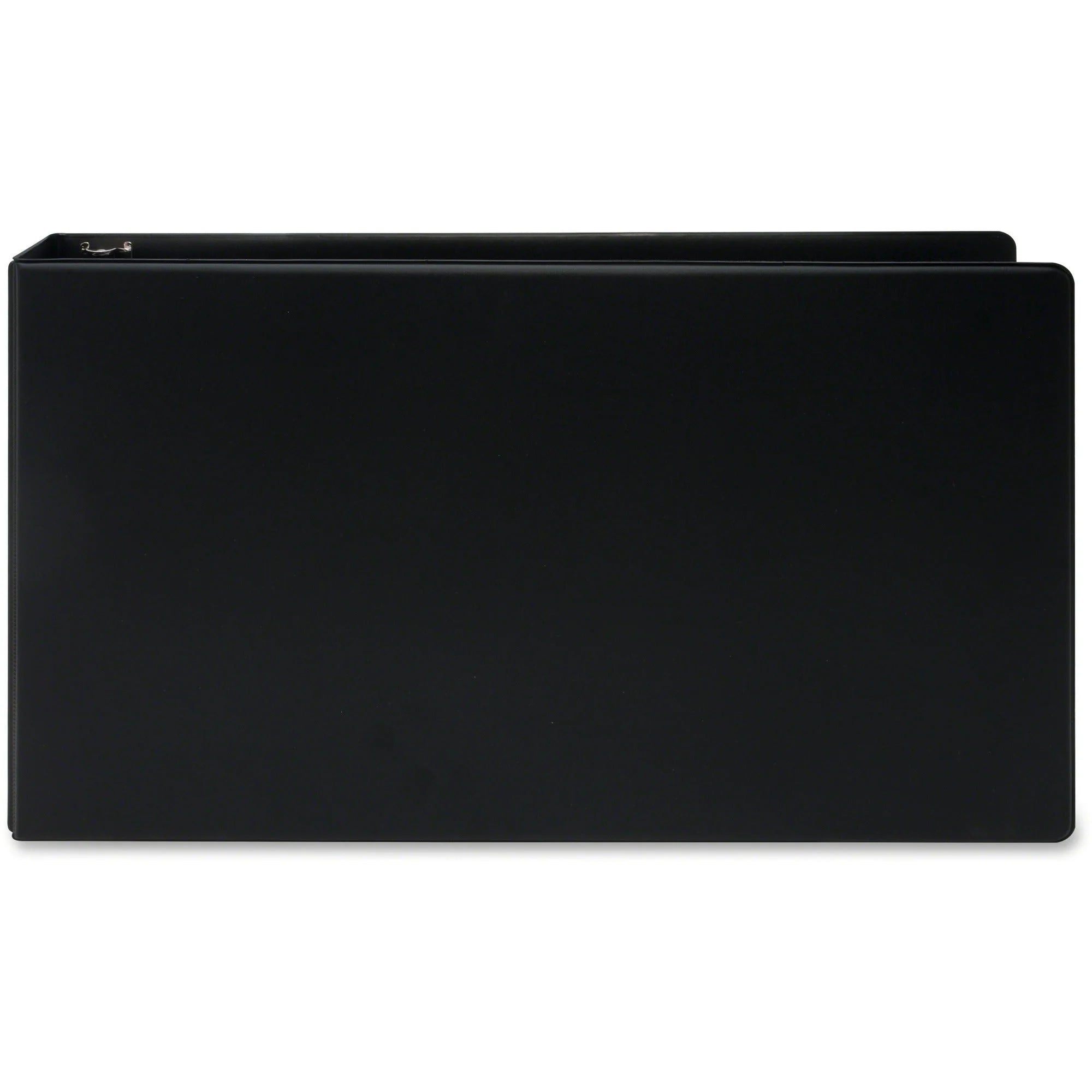 Business Source Tabloid-size Round Ring Reference Binder - Durable 2’’ Capacity - Black - Recycled - 11’’ x 17’’ - 1