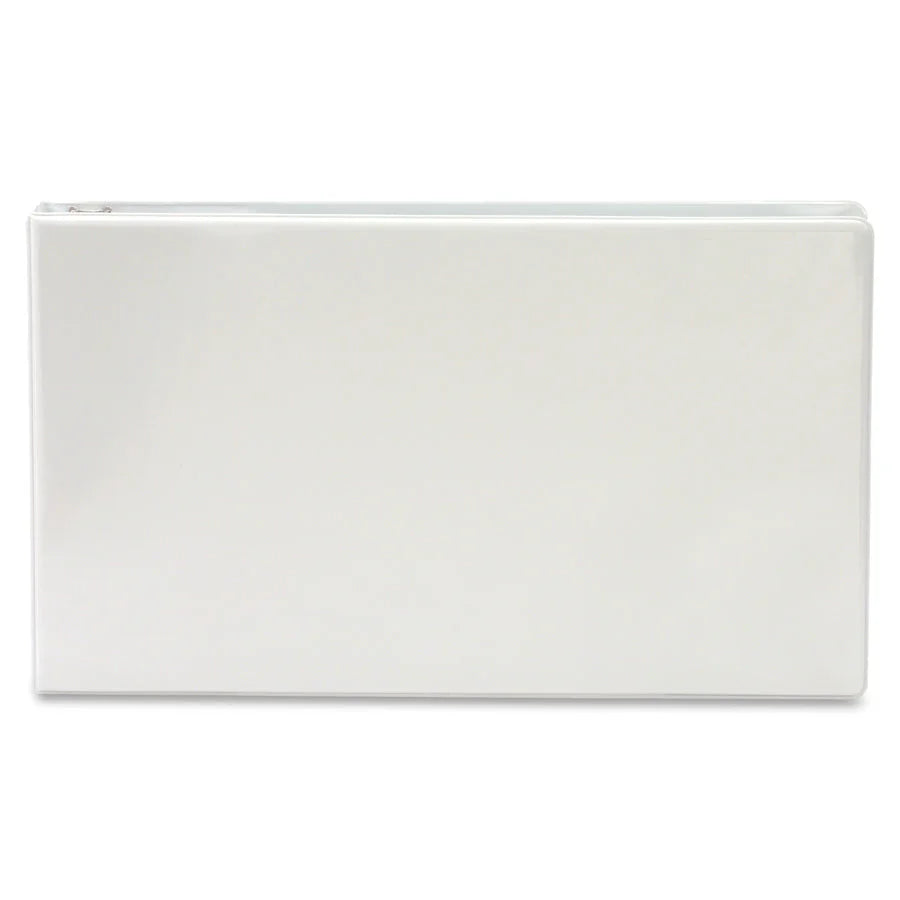 Business Source Tabloid-size Round Ring Reference Binder - Durable 2’’ Capacity White - Presentation / View Binders