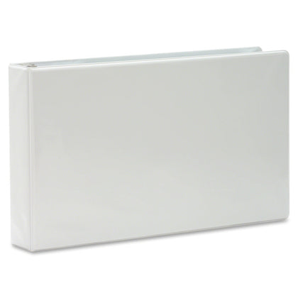 Business Source Tabloid-size Round Ring Reference Binder - Durable 2’’ Capacity White - Presentation / View Binders
