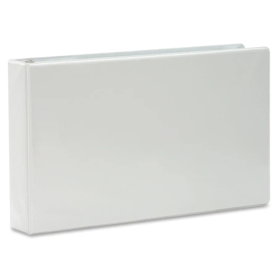 Business Source Tabloid-size Round Ring Reference Binder - Durable 2’’ Capacity White - Presentation / View Binders