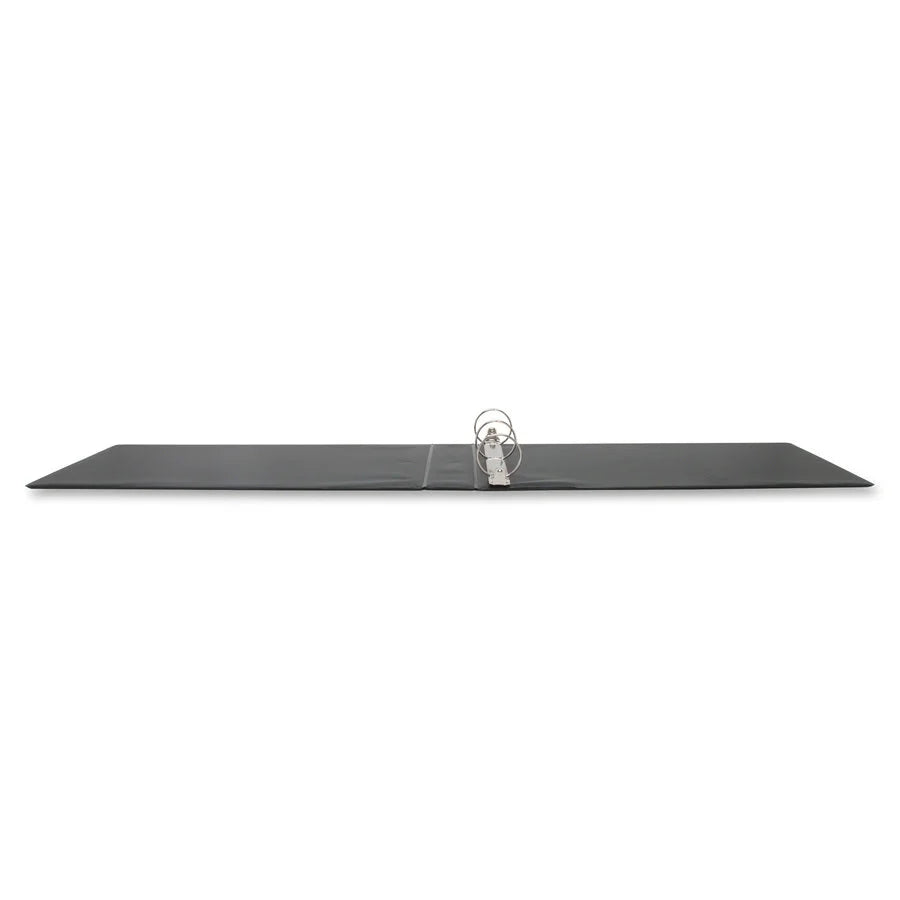 Business Source Tabloid-size Round Ring Reference Binder - Durable 2’’ Capacity - Black - Recycled - 11’’ x 17’’ - 1