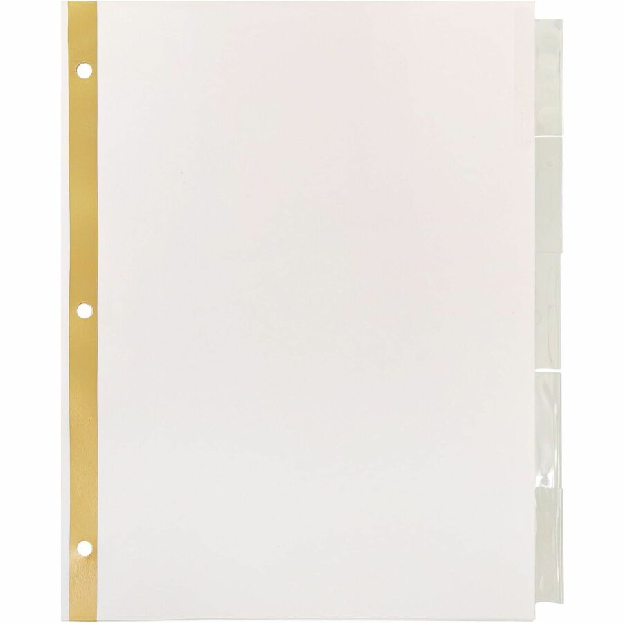 Business Source Tear-resistant Clear Tab Index Dividers - Front