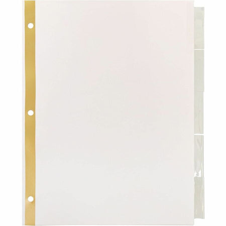 Business Source Tear-resistant Clear Tab Index Dividers - Front