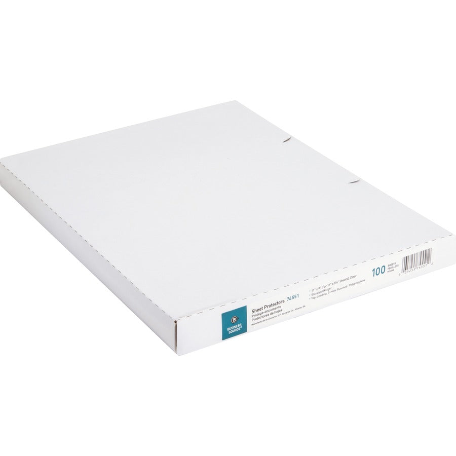 Business Source Top-Loading Poly Sheet Protectors - Right
