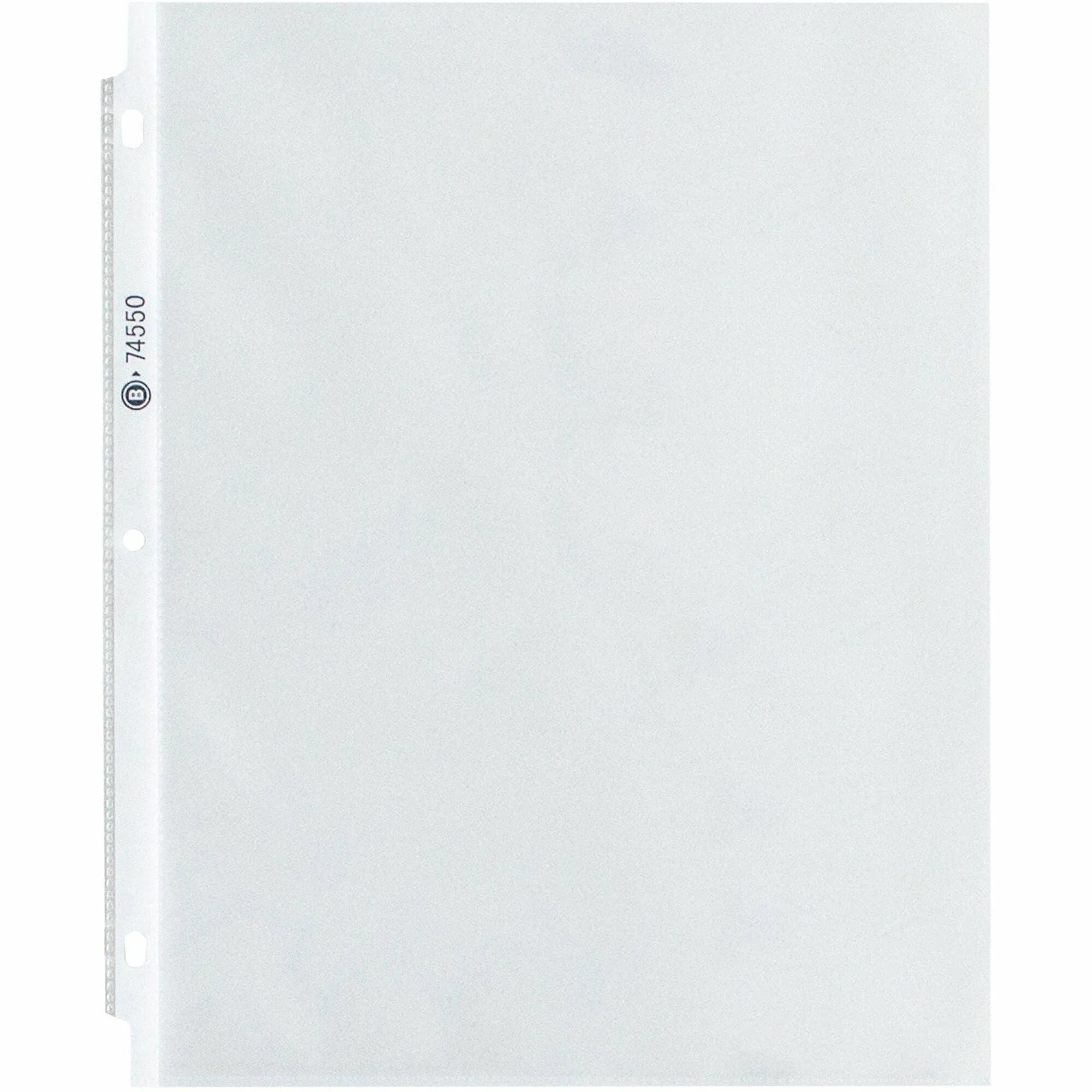 Business Source Top-Loading Poly Sheet Protectors - 3.3 mil - Letter Size - Clear - 100/Box
