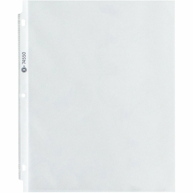 Business Source Top-Loading Poly Sheet Protectors - 3.3 mil - Letter Size - Clear - 100/Box