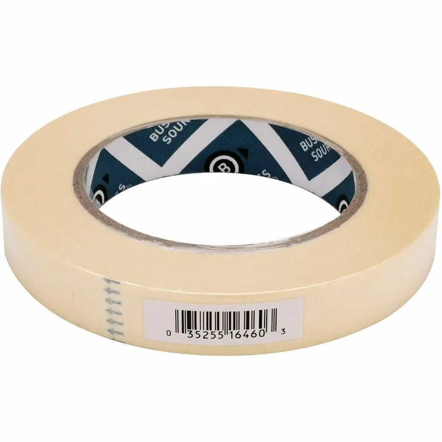 Business Source Utility-purpose Masking Tape - 60 yd Length x 0.75’’ Width - 3’’ Core - Tan - Crepe Paper Backing
