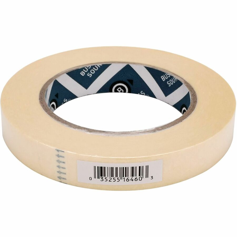 Business Source Utility-purpose Masking Tape - 60 yd Length x 0.75’’ Width - 3’’ Core - Tan - Crepe Paper Backing