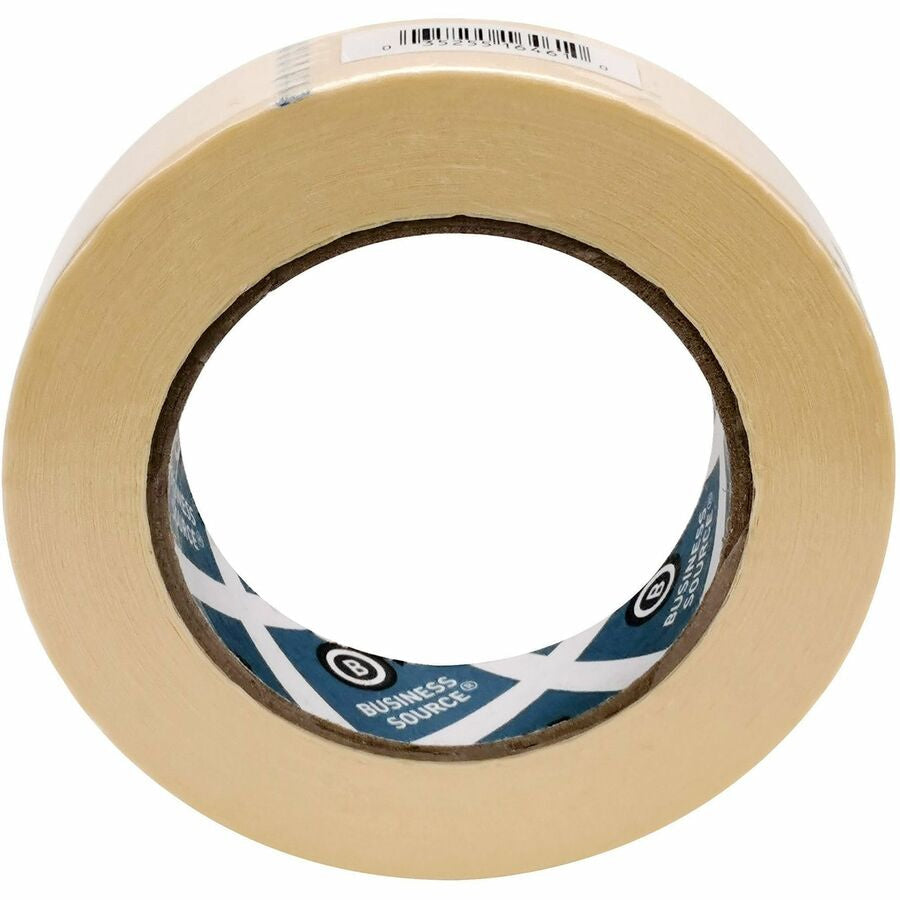 Business Source Utility-purpose Masking Tape - 60 yd Length x 1’’ Width - 3’’ Core - Tan - Crepe Paper Backing