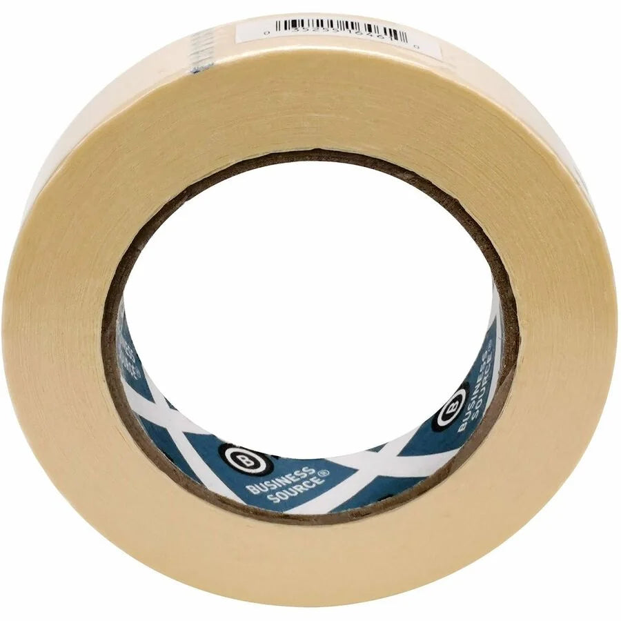 Business Source Utility-purpose Masking Tape - 60 yd x 1’’ - Tan Crepe Paper - For Bundling & Sealing