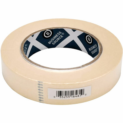 Business Source Utility-purpose Masking Tape - 60 yd x 1’’ - Tan Crepe Paper - For Bundling & Sealing