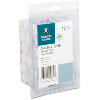 Business Source Value Pack Glue Sticks - 0.26 oz - White - 18