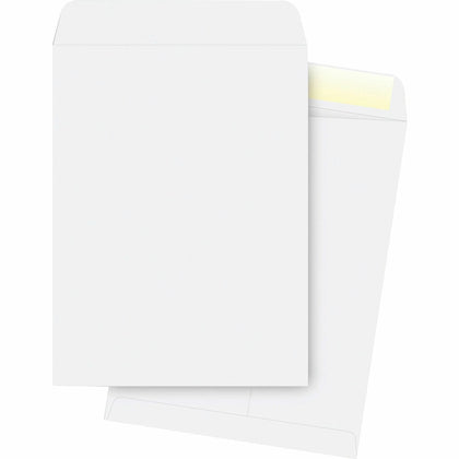 Business Source White Catalog Envelopes - #13 1/2 - 10’’ x 13’’ - 28 lb - 250/Box - Large Format