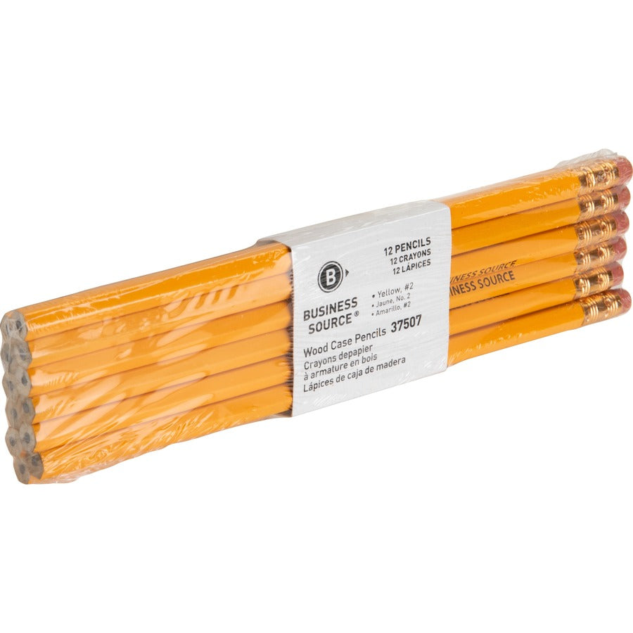 Business Source Woodcase No. 2 Pencils - Right