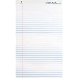 Business Source Writing Pads: Legal Size Micro Perforated 50 Sheets - Letter & Jr. Pads